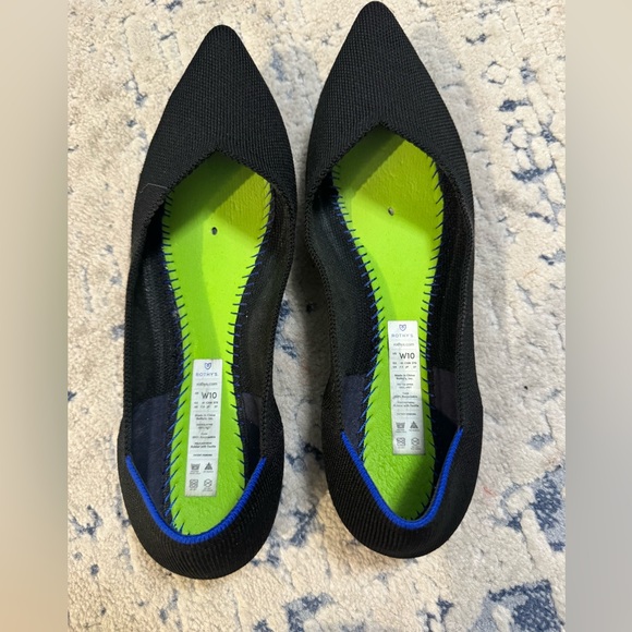 Rothy's Black Flats with Blue Accents - Picture 9 of 10